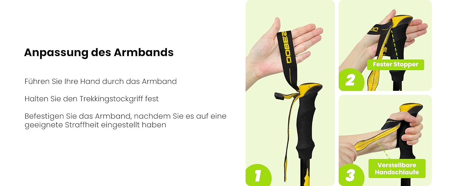 Телескопічні палиці для скандинавської ходьби та трекінгу DOBESTS, алюмінієві складані палиці для ходьби (110-130 см), чорні, преміум-якість