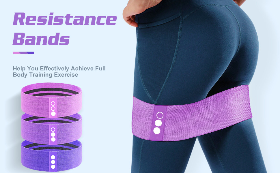 Еластичні гумки для фітнесу: набір для стегон, ніг, Pilates, йоги, силових тренувань (3 кольори: чорний, білий, сірий)