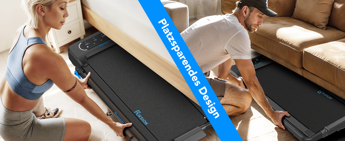 Біговий тренажер Riksion для дому з нахилом, складаний до 14 км/год, Walking Pad з 12 програмами, електричний з LED-дисплеєм, пультом дистанційного керування та додатком