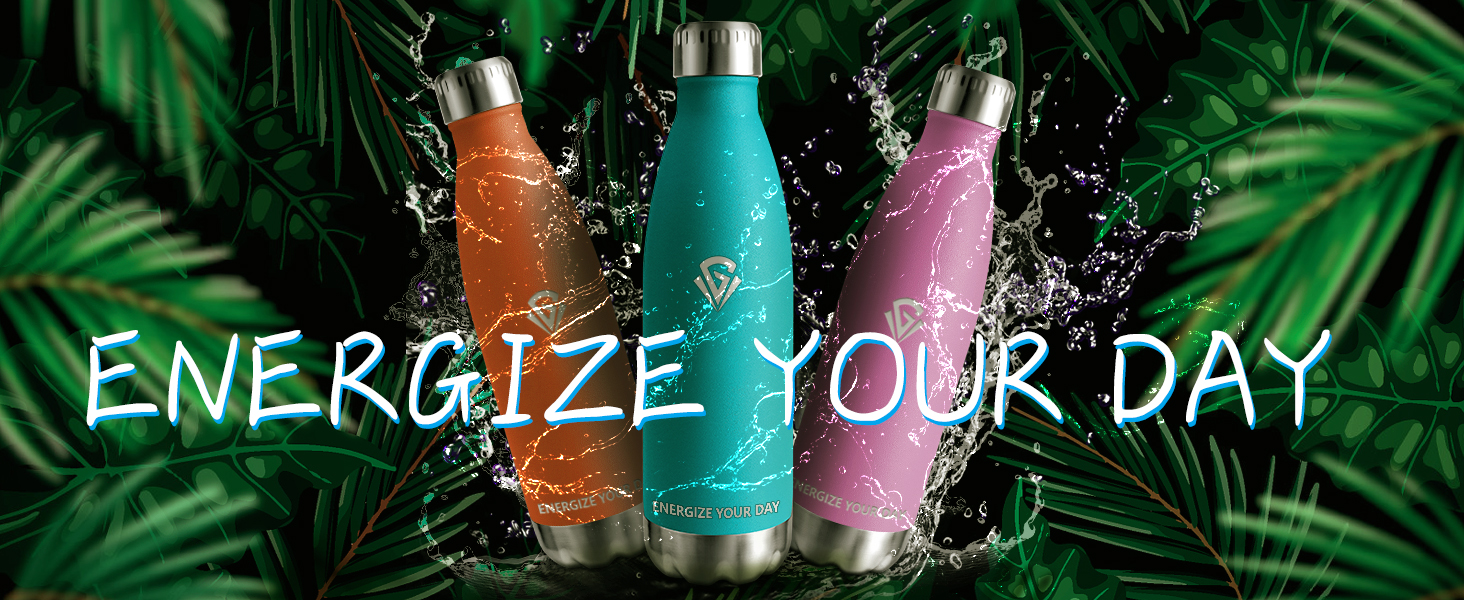 Фляга для води 750 мл з нержавіючої сталі, без BPA, з подвійними стінками, термофляга, для спорту, фітнесу, походів, кемпінгу, велосипеду, зелений мох