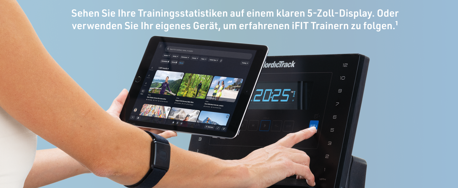 Бігова доріжка NordicTrack T Series 7: для дому, з регулюванням нахилу, Bluetooth, вантажопідйомність 136 кг