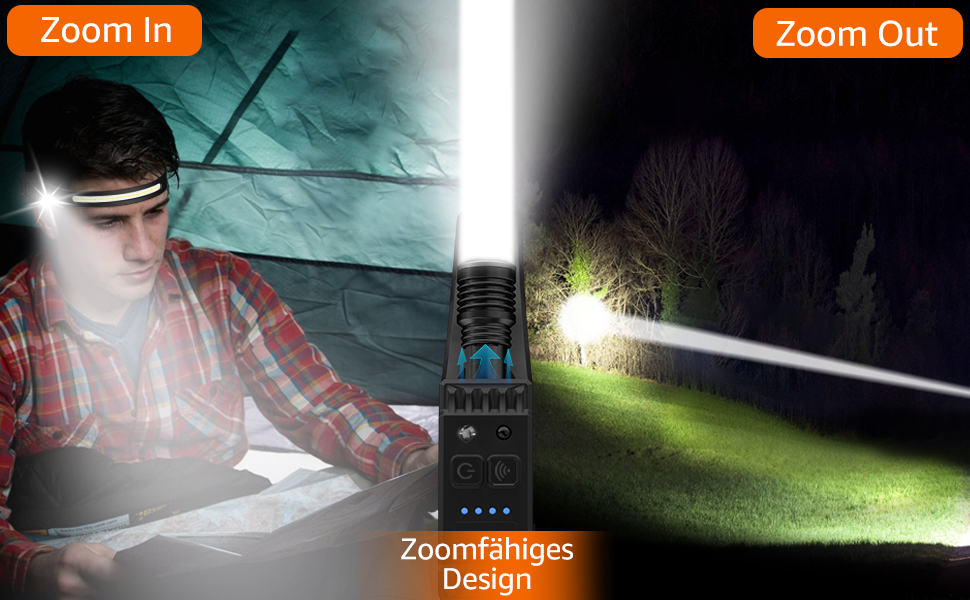 LED налобний ліхтар з акумулятором, надяскравий, широкий кут 230°, регульований фокус, 30 годин роботи, 7 режимів з датчиком руху, водонепроникний, легкий, для бігу, кемпінгу, риболовлі, 1 шт.