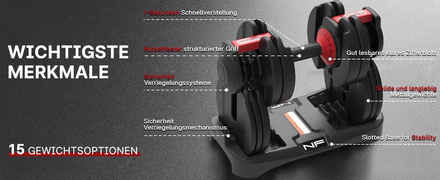 Регульовані гантелі 24 кг з антиковзним покриттям для фітнесу та тренувань вдома