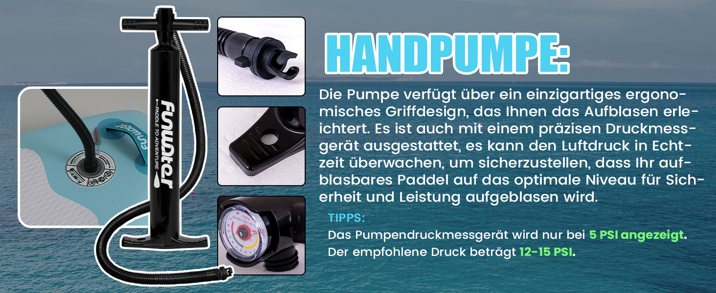 Надувний SUP-борд FunWater 10' & 11' з аксесуарами для дорослих, будь-якого рівня підготовки