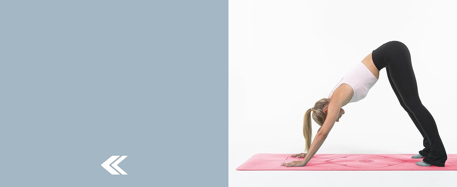 Килимок для йоги з нековзким покриттям, 8 мм, рожевий - для занять вдома та в студії