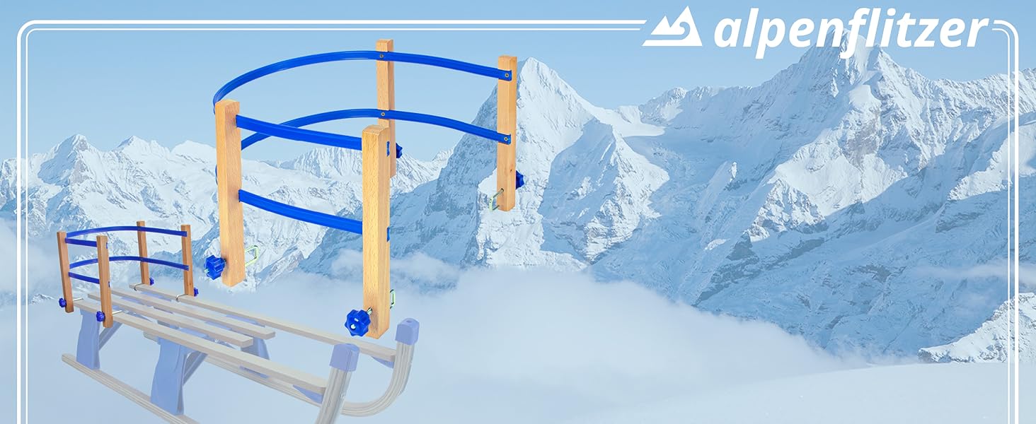 Дерев'яні санки Davoser Rodel 110 см - складані, для дітей, з бука (модель 24/25)