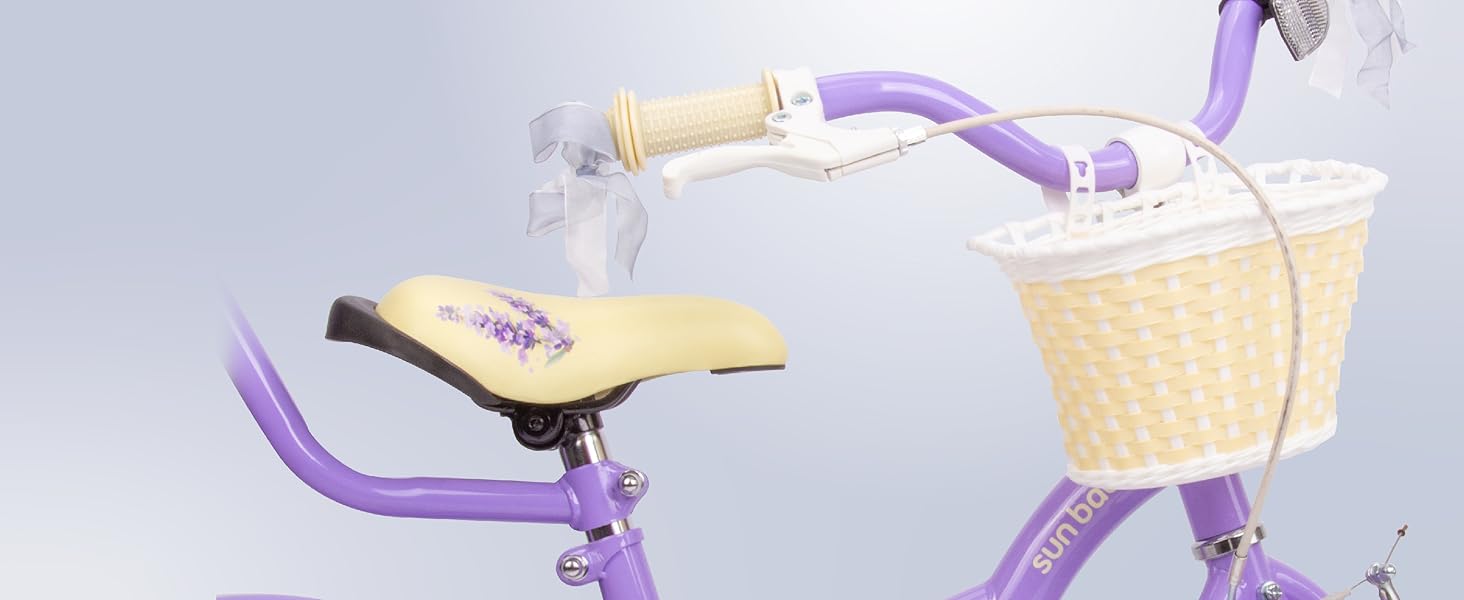 Велосипед Sun Baby Bicycle Flower, колеса на вибір, зі штангою, 2-6 років