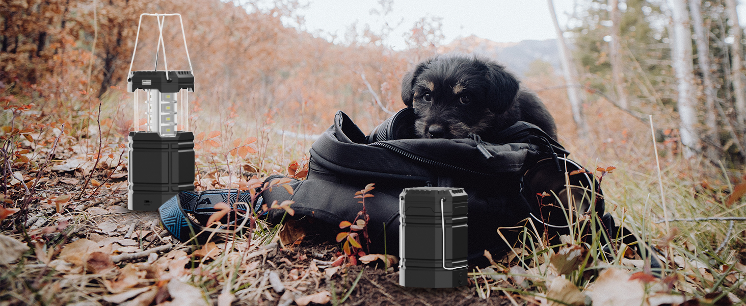 LED кемпінговий ліхтар на сонячній батареї, водонепроникний, з ручкою, акумулятор 3000mAh, для туризму, риболовлі, SOS, відключень світла (чорний)