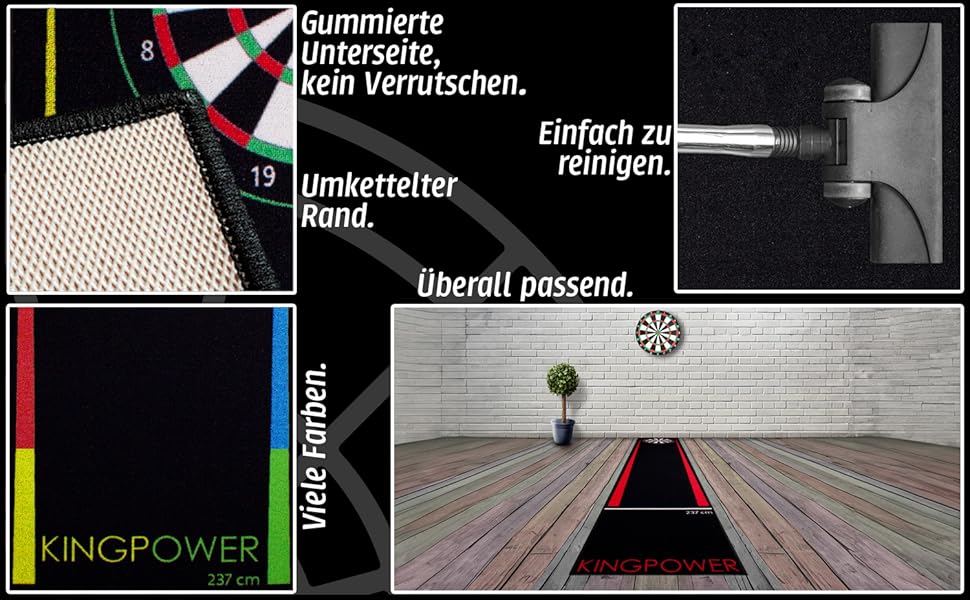 Килим Kingpower Dart Mat 237x80см зелений, лінія розряду, захист підлоги