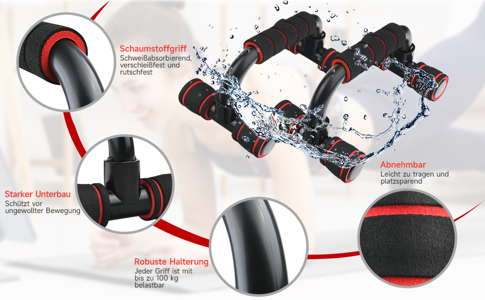 Флінтронік Підставки для віджимань, дошка для віджимань, складані, портативні, багатофункціональні, для тренувань всього тіла