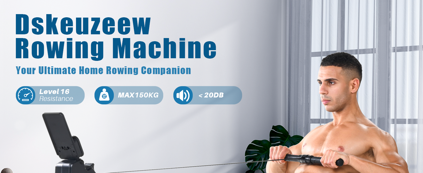 Складне тренажер для дому Dskeuzeew з 16 рівнями опору. Магнітний тренажер для кардіотренувань до 160 кг. Чорний колір.
