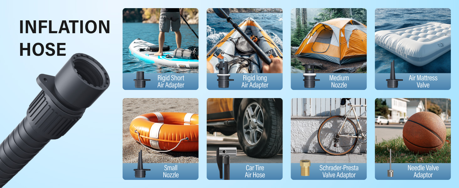 Електричний насос для SUP TowerTop 10.500 mAh, 50 PSI з вентилятором охолодження та LCD-дисплеєм – для надувних дощок