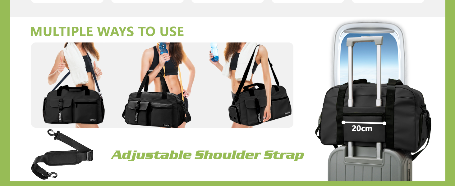 Спортивна сумка для фітнесу та подорожей з відділенням для взуття та вологих речей, водонепроникна сумка-вікендер для залу, плавання та сауни (Сіра)