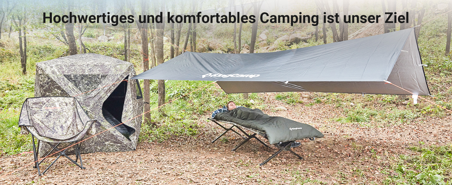 Сплячий мішок KingCamp для дорослих 3 в 1 з знімною ковдрою, зимовий, XXL, бавовна фланель, легкий, портативний, теплий (оливковий, наповнювач 500г/м²)