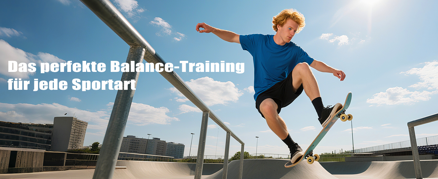 Дерев'яна баланс-дошка COSTWAY для дому: тренажер рівноваги, баланс-борд з пробковою кулею, 8 шарів високоякісної деревини, чорний колір