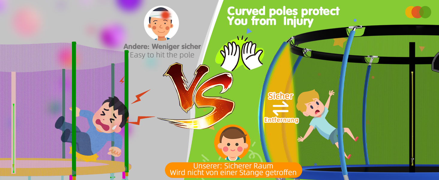 Батут Redkid Outdoor 305 см з сіткою, драбиною та баскетбольним кільцем, 440 фунтів