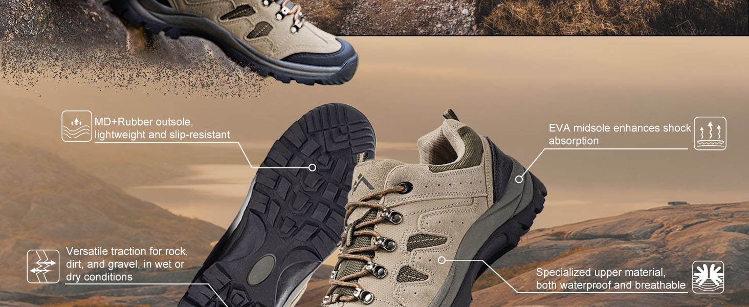 Черевики для хайкінгу CC-Los, водонепроникні, чоловічі, зручні, легкі, дихаючі, розмір 40-48, коричневі