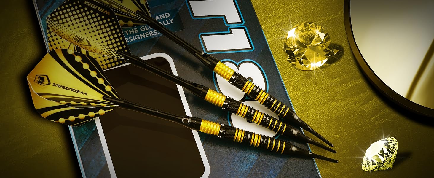 Дарти WIN.MAX Tungsten 90% - 3 шт, 18 г, професійні (золоті)