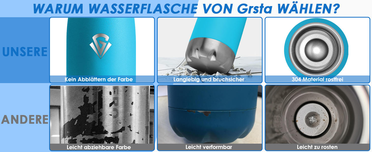 Фляга для води 750 мл з нержавіючої сталі, без BPA, з подвійними стінками, термофляга, для спорту, фітнесу, походів, кемпінгу, велосипеду, зелений мох