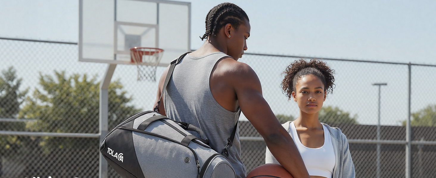 Спортивна сумка Tolaccea: велика містка сумка-рюкзак з відділенням для взуття та мокрих речей. Ідеальна для тренувань, подорожей, басейну, сауни, футболу (для чоловіків та жінок)