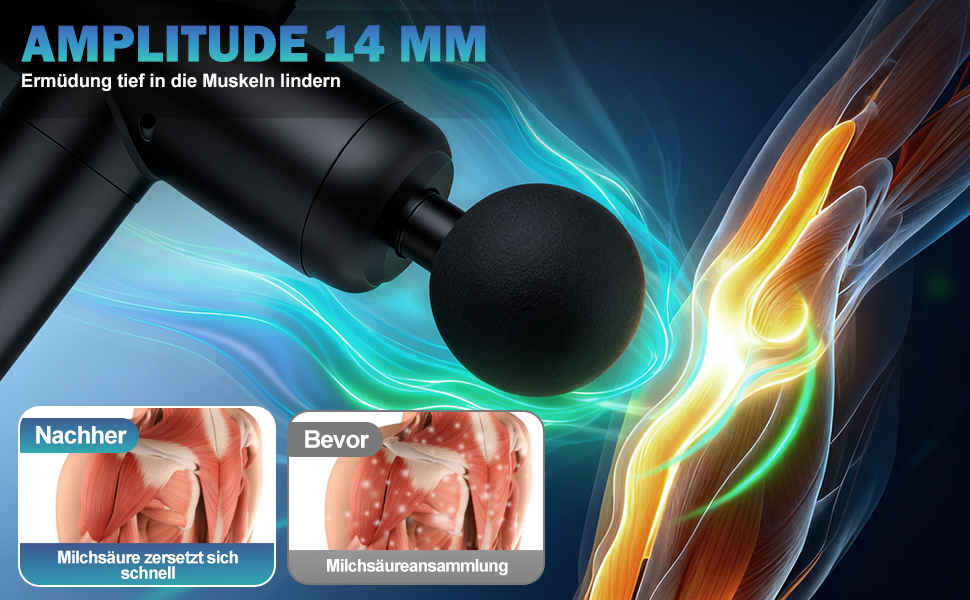 Масажер для м'язів, пістолет для перкусійної масажі, тихий електричний ручний масажер з LCD-екраном, 99 швидкостей, 8 насадок, подарунок для чоловіків/жінок, чорний