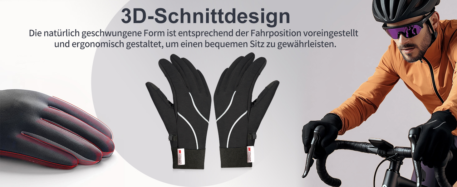 Рукавички зимові Origem Thermo з Thinsulate 3M, водонепроникні велосипедні рукавички, теплі рукавички-лайнери з антиковзким покриттям для сенсорних екранів, чорні, XS