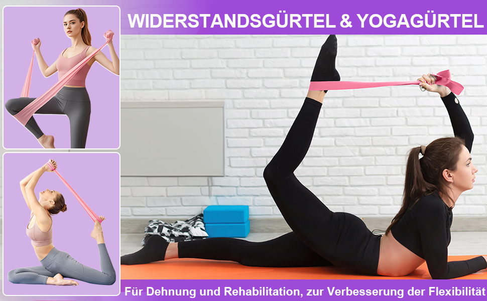 Набір для пілатесу вдома - 12 шт. (кільце 38 см, 5 еластичних стрічок, м'яч, інструкція)