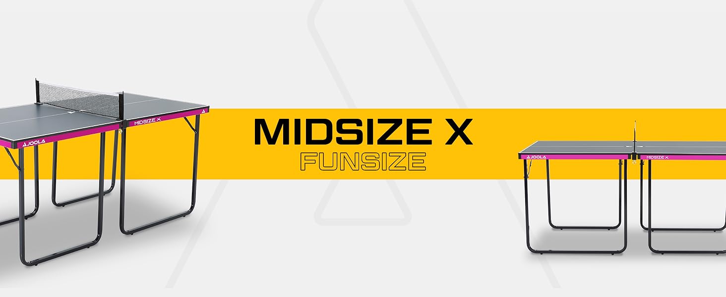 Стіл для пінг-понгу JOOLA Midsize, стіл для відпочинку, комплект з сіткою, чорно-фіолетовий