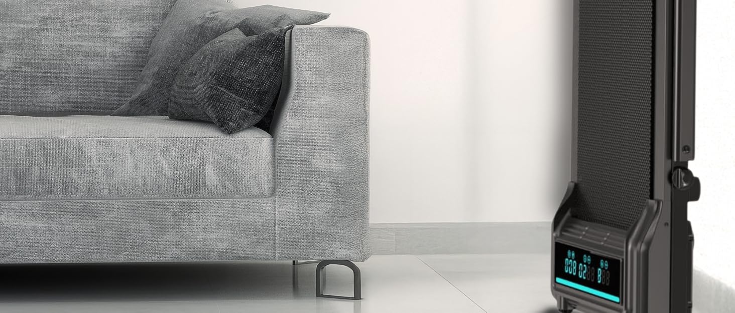 Біговий тренажер TiBa для дому - Walking Pad з нахилом [3 рівня, до 6%] - біговий килимок [макс. 100 кг, макс. 6 км/год] - ідеально підходить для столу, офісу або вітальні [125x55 см]