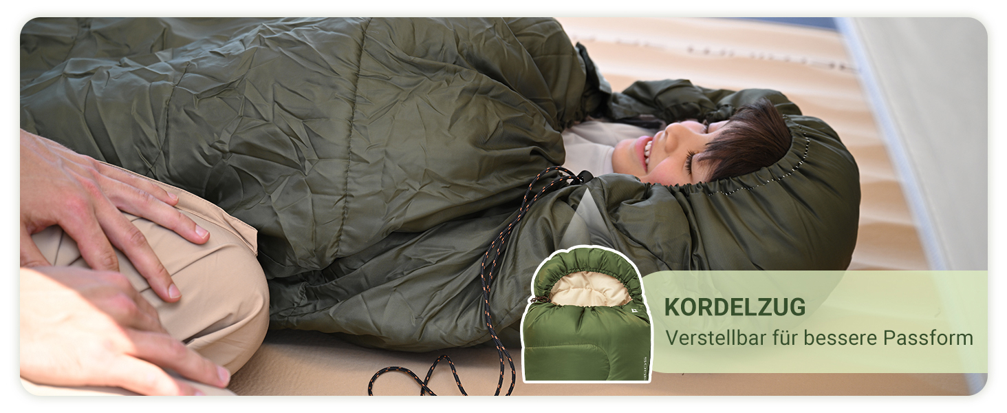 Сплячий мішок KingCamp для дітей та дорослих, 3-4 сезони, двошаровий, теплий, сірий, для кемпінгу та походів, 165x70x45 см