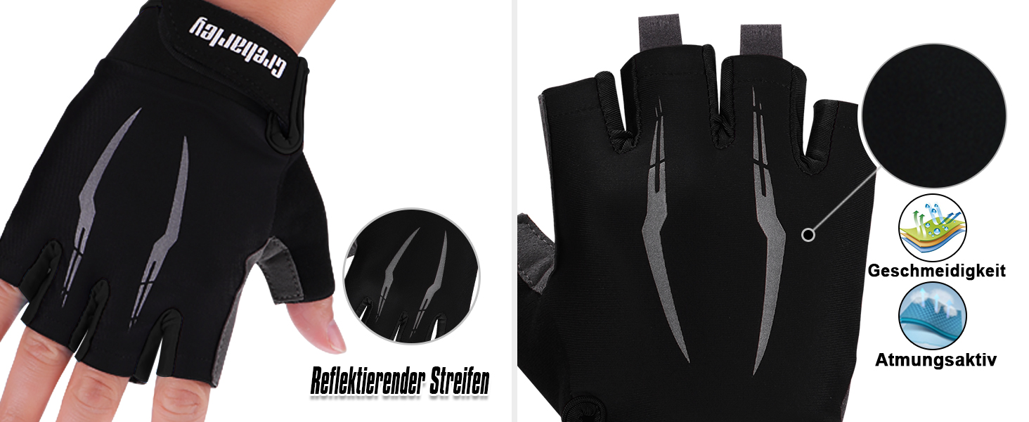 Велосипедні рукавички Grebarley для гірського велосипеда, чорні, унісекс, з антиковзким покриттям та амортизацією