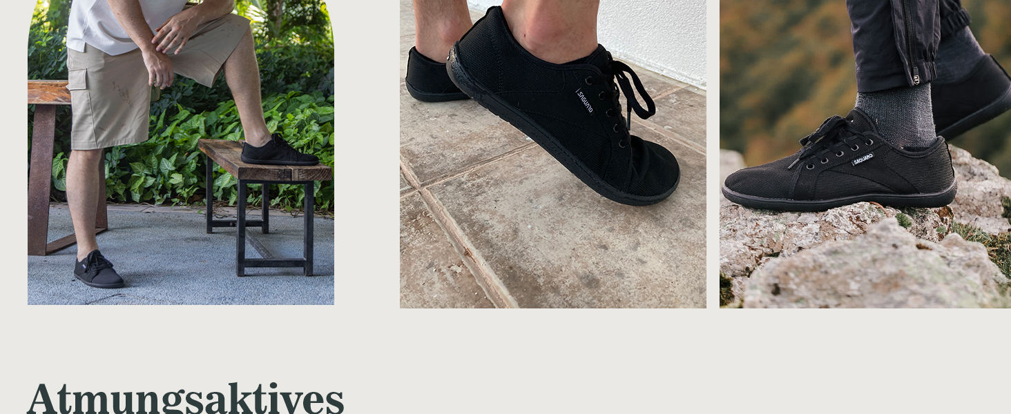 В'язані босижні черевики SAGUARO Unisex з широкою переднячкою та нульовим перепадом п'яти, Luck Ⅰ, розмір 36-48, чорний