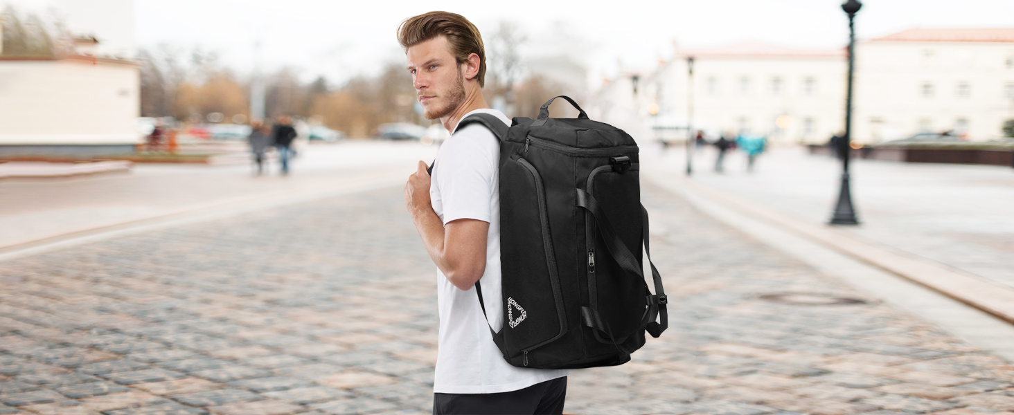 Спортивна сумка для жінок 45L з відділенням для взуття, мокрою сумкою, водонепроникна, для подорожей, спортзалу, басейну. Сумка-рюкзак для фітнесу, спорту, подорожей. Зелена/Рожева.