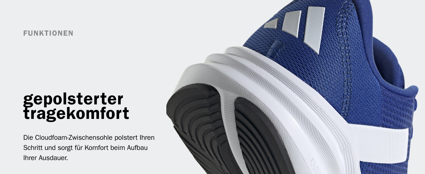 Кросівки для бігу Adidas Galaxy 7, Чорний/Білий/Carbon, 46 EU