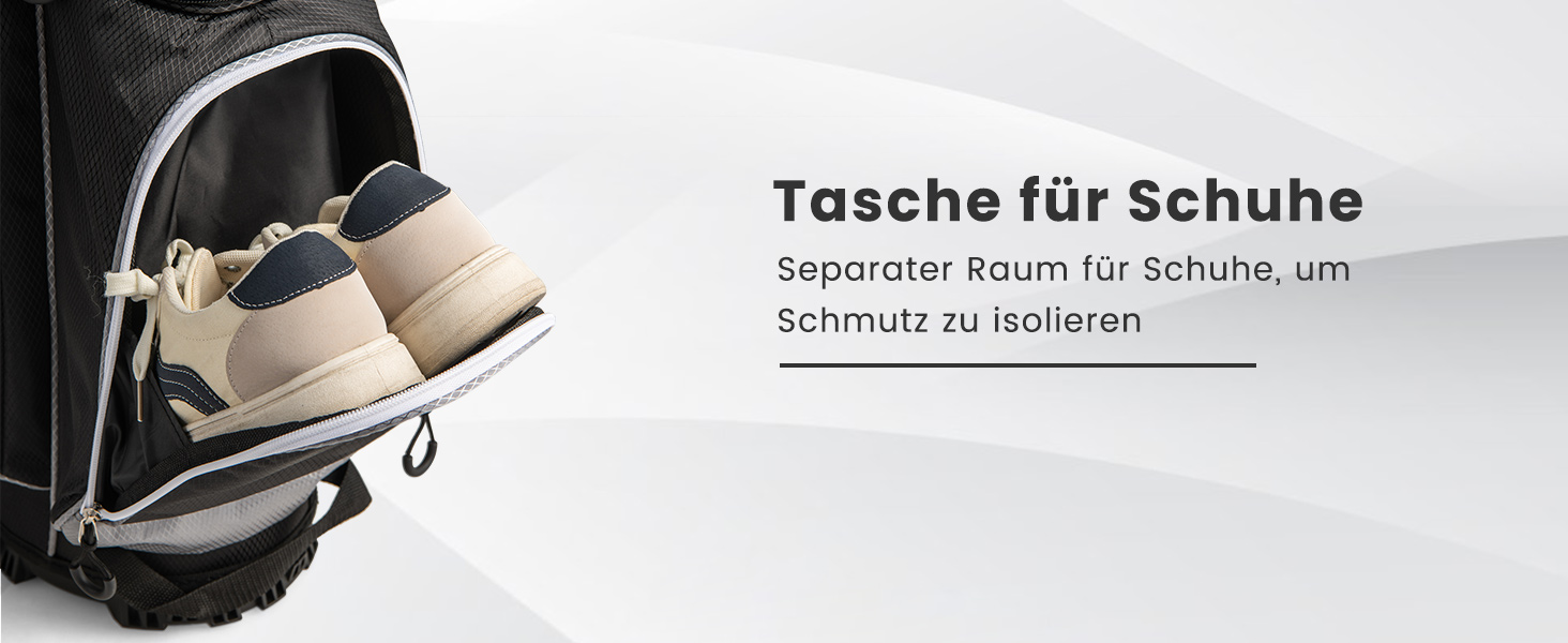 Сумка для гольфу COSTWAY з 6, 8 або 14 відділеннями, сталева, легка, портативна сіра для чоловіків та жінок