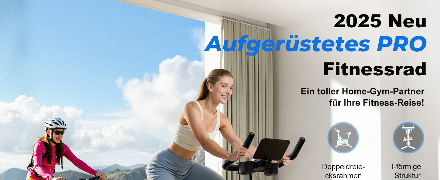 Магнітний велотренажер Lacuffy з AI-коучем та додатком, регульований опір, LCD-дисплей, до 136 кг, безшумний домашній ергометр