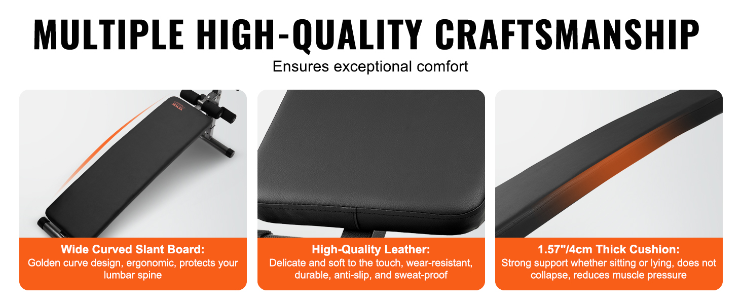 VEVOR лавка для віджимань, Bauchbank з обертовим руків'ям, регульована висота, міцна сталь, вантажопідйомність 500/600/453,6 кг для домашніх тренувань, силові вправи, м'язи всього тіла (лавка для пресу/500lbs)