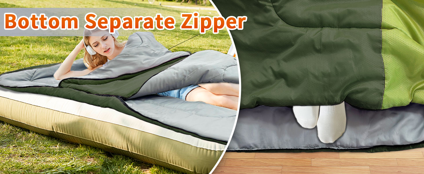 Сплячий мішок Outdoor для дорослих, машинного прання, зимовий, водонепроникний, 3-4 сезони, з компресійним мішком, для кемпінгу, піших прогулянок, подорожей, 0°C-Комфорт, Чорний (10°C-Комфорт Оливковий, 220x85CM-L)