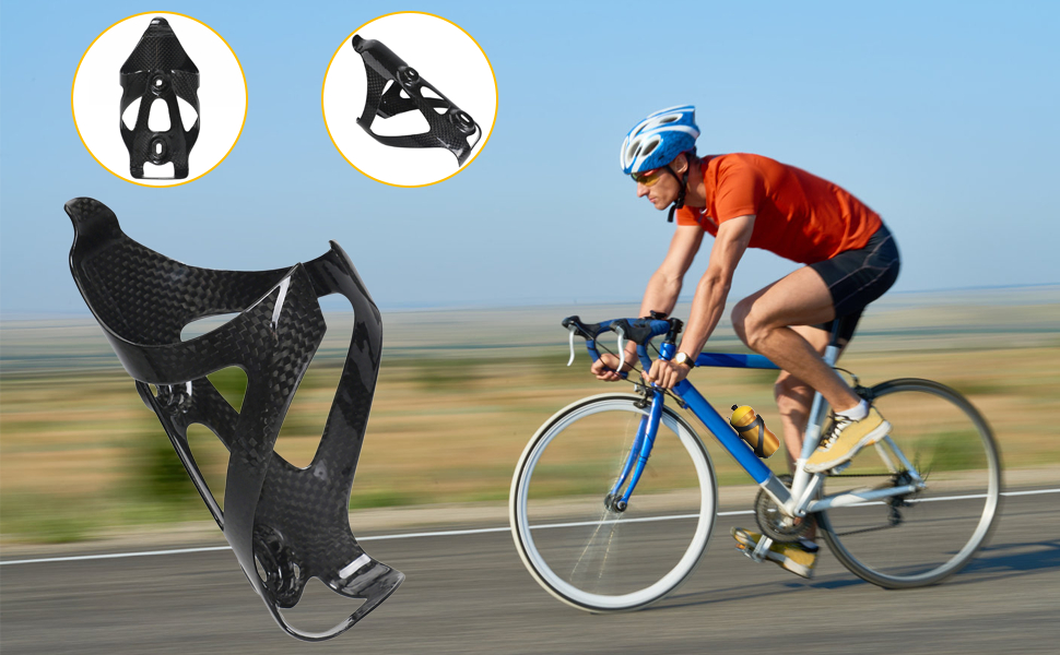 Велосипед Lixada Carbon Bottle Cage, 3K UD, для пляшок 70-74мм, 2шт.