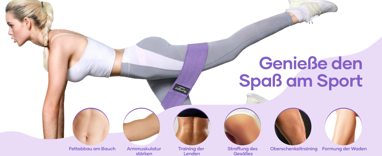 Фітнес-гумки Suright: стрічковий набір для силових тренувань, йоги та фітнесу (3 кольори)