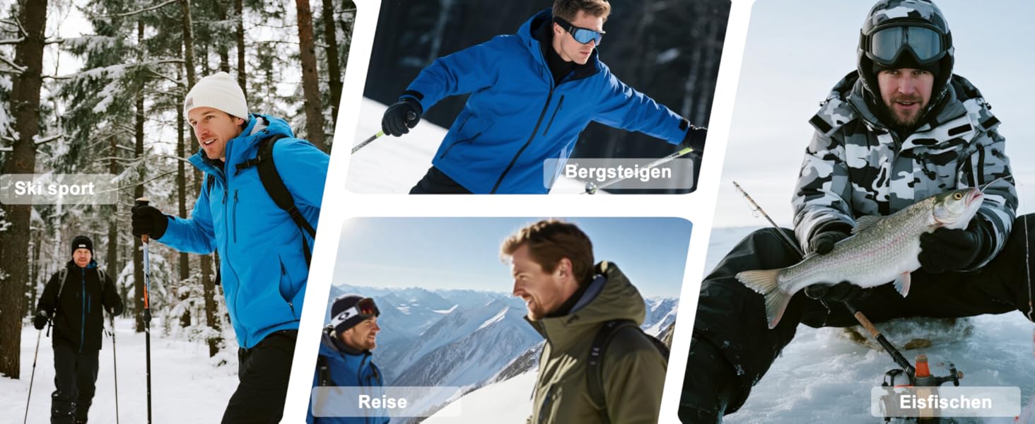 Чоловіча зимова куртка MAGCOMSEN, водонепроникна, з флісовою підкладкою, вітрозахисна, для туризму та активного відпочинку, знімний капюшон (L, темно-сірий)