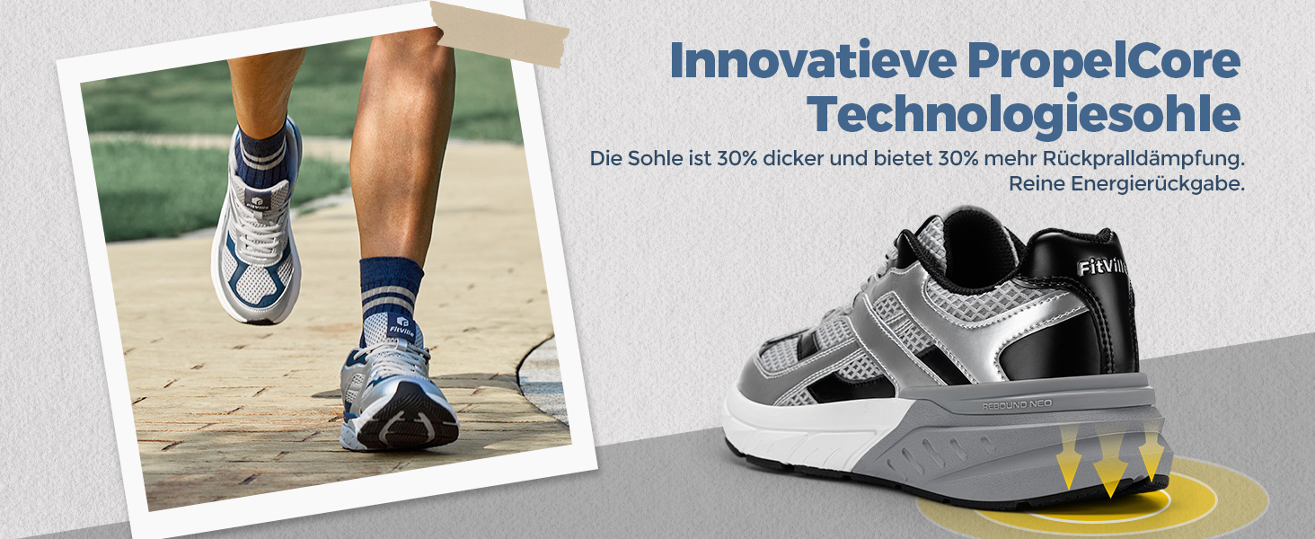 Кросівки для бігу FitVille Neo V6 X-Wide (43 EU) срібно-блакитні: комфортні, дихаючі, для вулиці та фітнесу