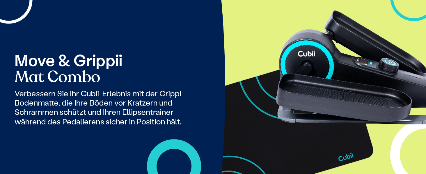 Cubii Move еліптичний тренажер – компактний для дому, з LCD-дисплеєм та 6 рівнями опору, тихий педальний тренажер для дому, офісу та людей похилого віку