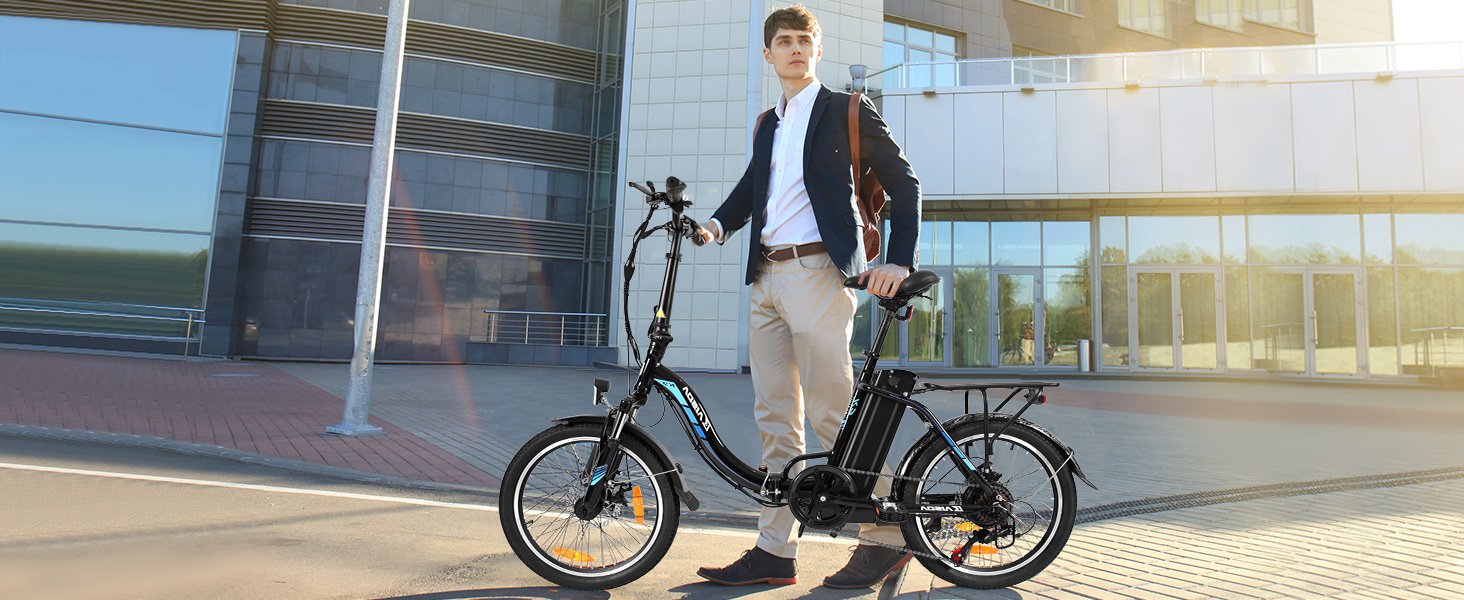 Велосипед KAISDA E-Bike 20 250W 36V 13Ah, 100 км, 7-шв., з кошиком (чорний)