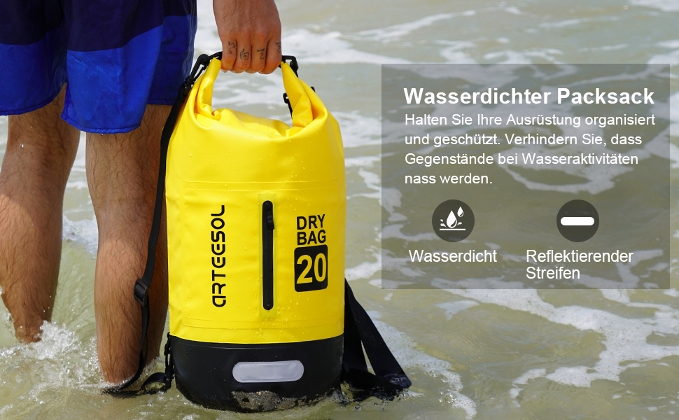 Водонепроникний мішок Blackace Arteesol Dry Bag 5L/10L/20L/30L для каякінгу, рафтингу, риболовлі та інших водних видів спорту
