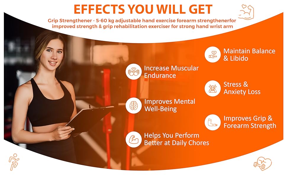 Набір для тренування хватки та зміцнення рук, 5 шт. - тренажер зап'ястя, м'яч, тренажери пальців, для підтримки зап'ястя