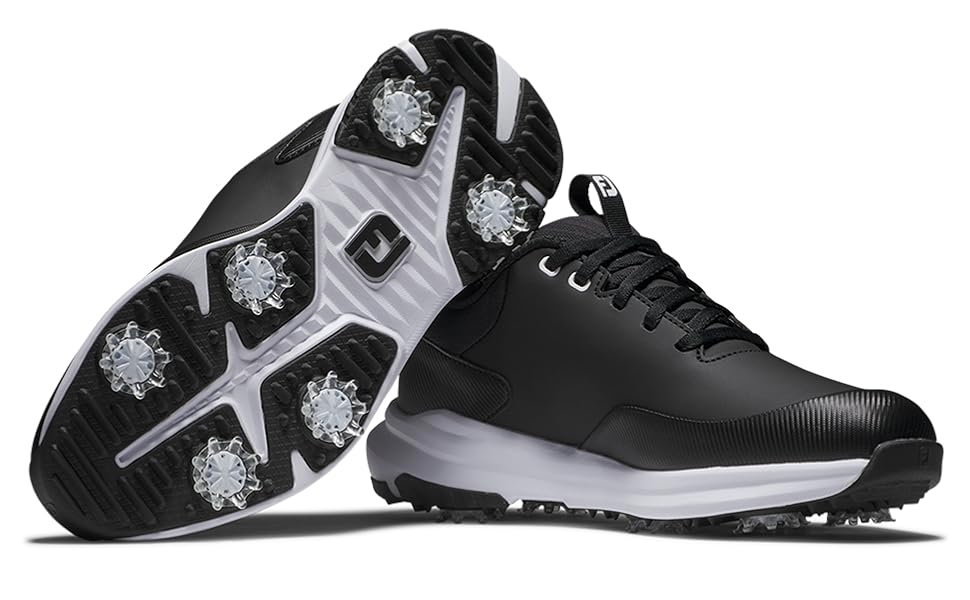 Жіноче golf-взуття FootJoy Tour Rival, розмір 39 EU, широка колодка, чорний колір