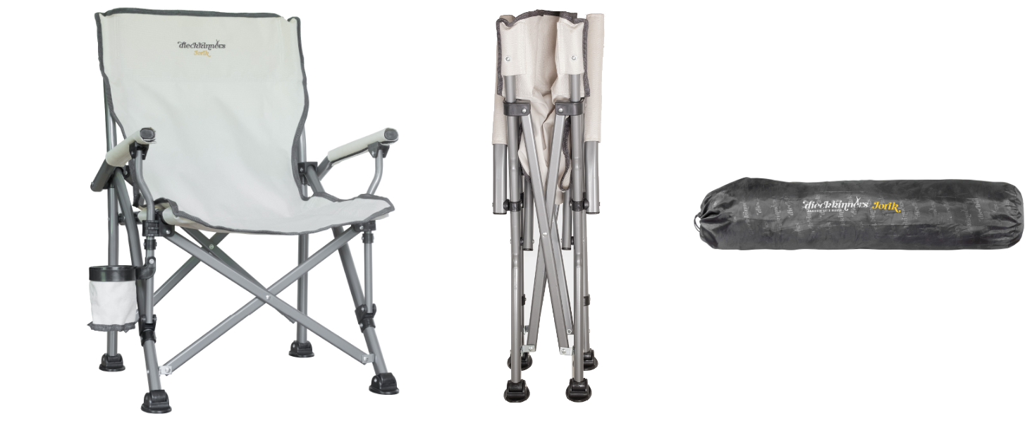 Дитячий туристичний стілець Dieckkinners Jorik, бежевий, для дітей та підлітків, до 120 кг, з підстаканником