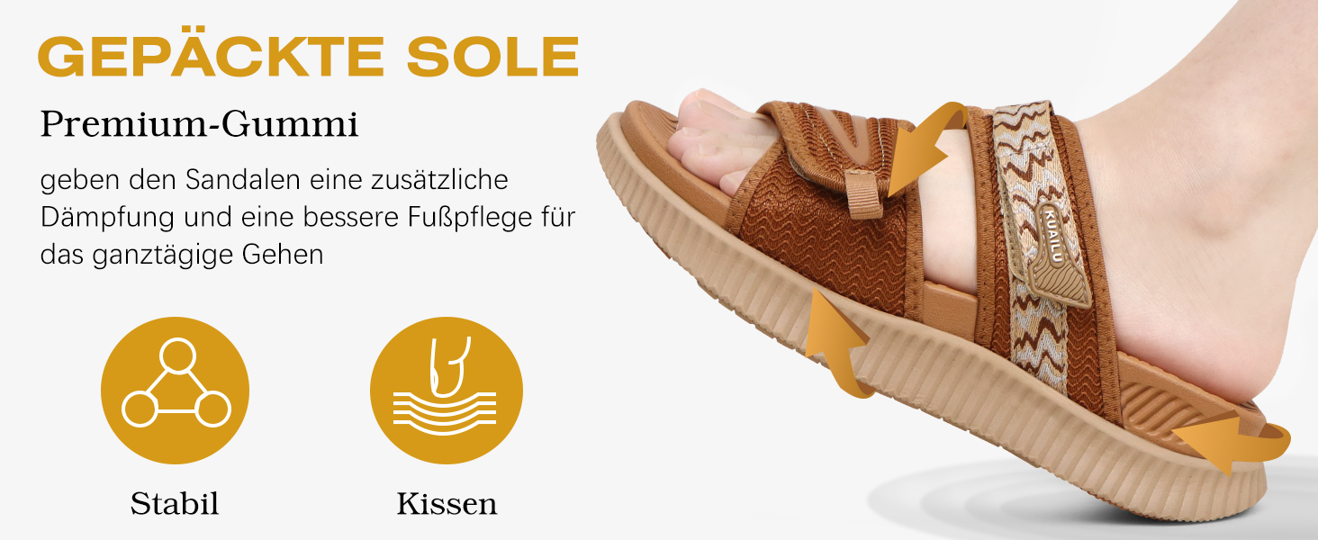 Спортивні сандалі KuaiLu жіночі з м'якою устілкою, ортопедичні для підтримки підошви, зелені, розмір 41 EU