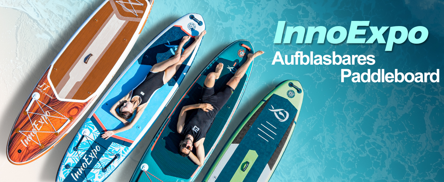 Надувні SUP-дошки InnoExpo 11' з преміум аксесуарами: стабільний дизайн, антиковзне покриття для підлітків та дорослих (футуристичний)